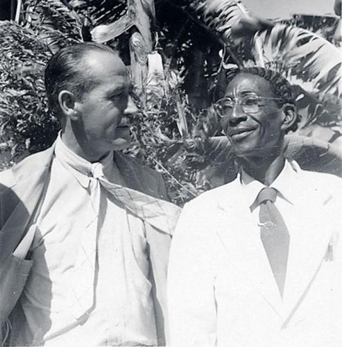 Dewitt Peters with Hector Hyppolite, 1948 by A.Metraux