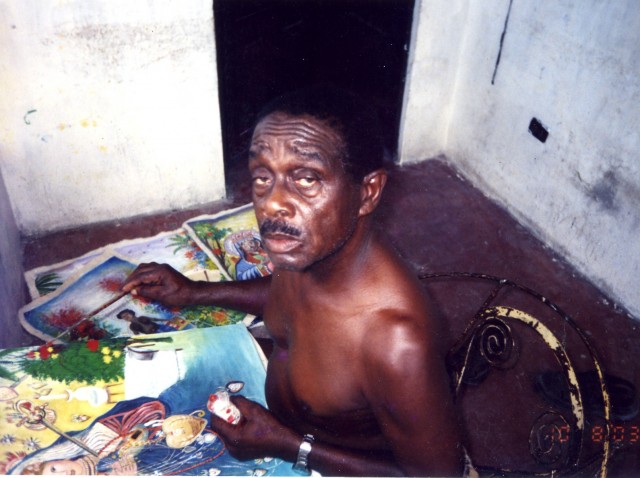 Lafortune Felix in his studio