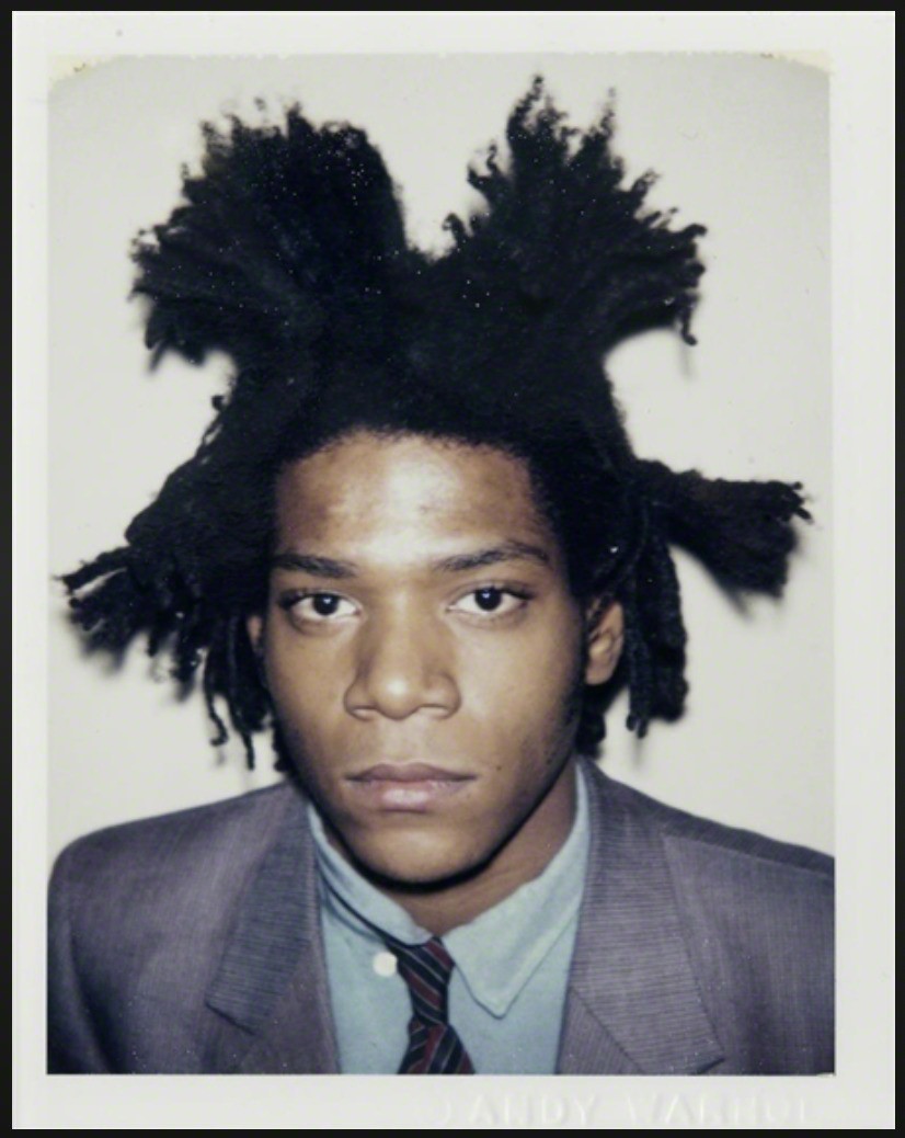 Andy Warhol, Polaroid Portrait of Jean-Michel Basquiat Polaroid 11 × 10 1/2 in