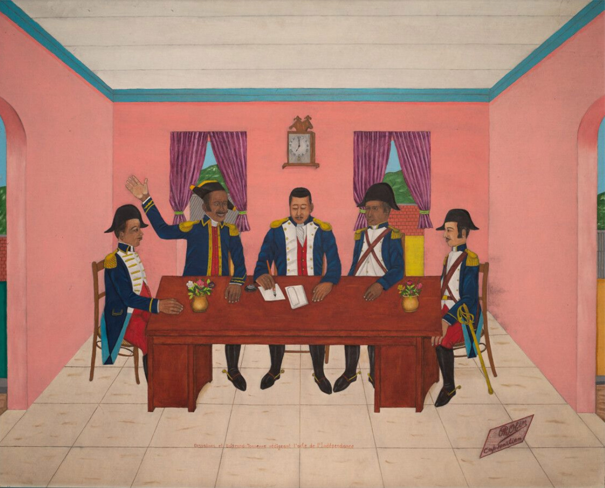 Dessalines and Boisrond-Tonnerre writing the act of independence, n.d.