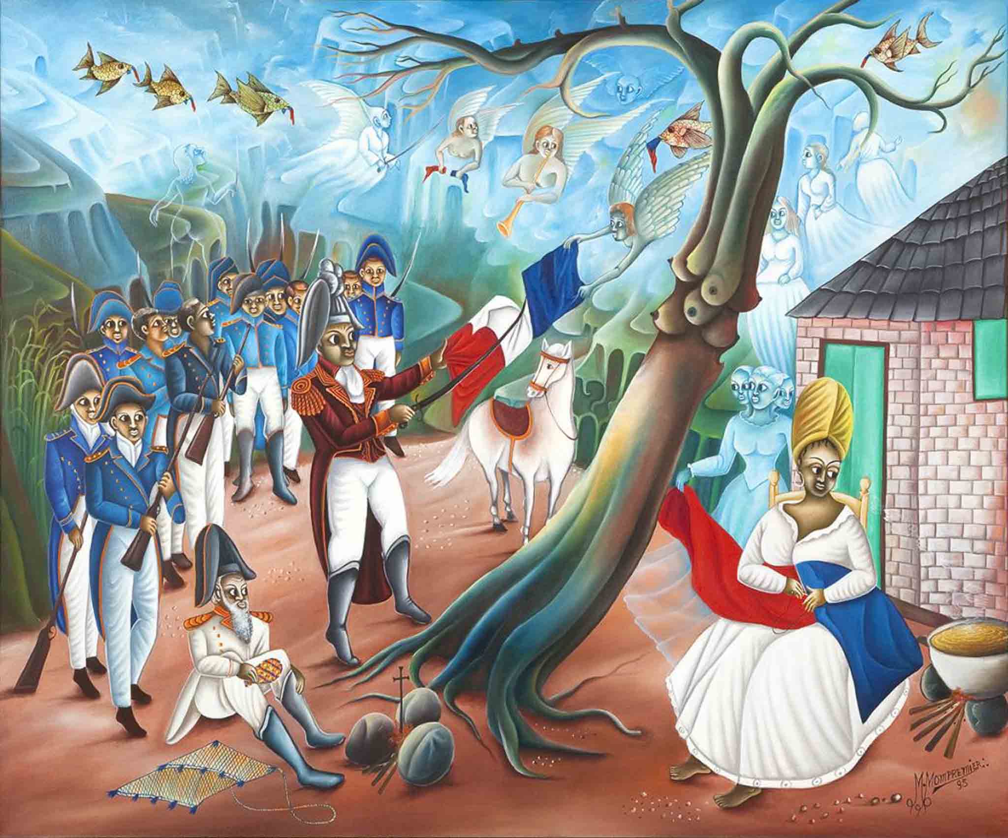 Dessalines Ripping the White from the Flag, 1995
