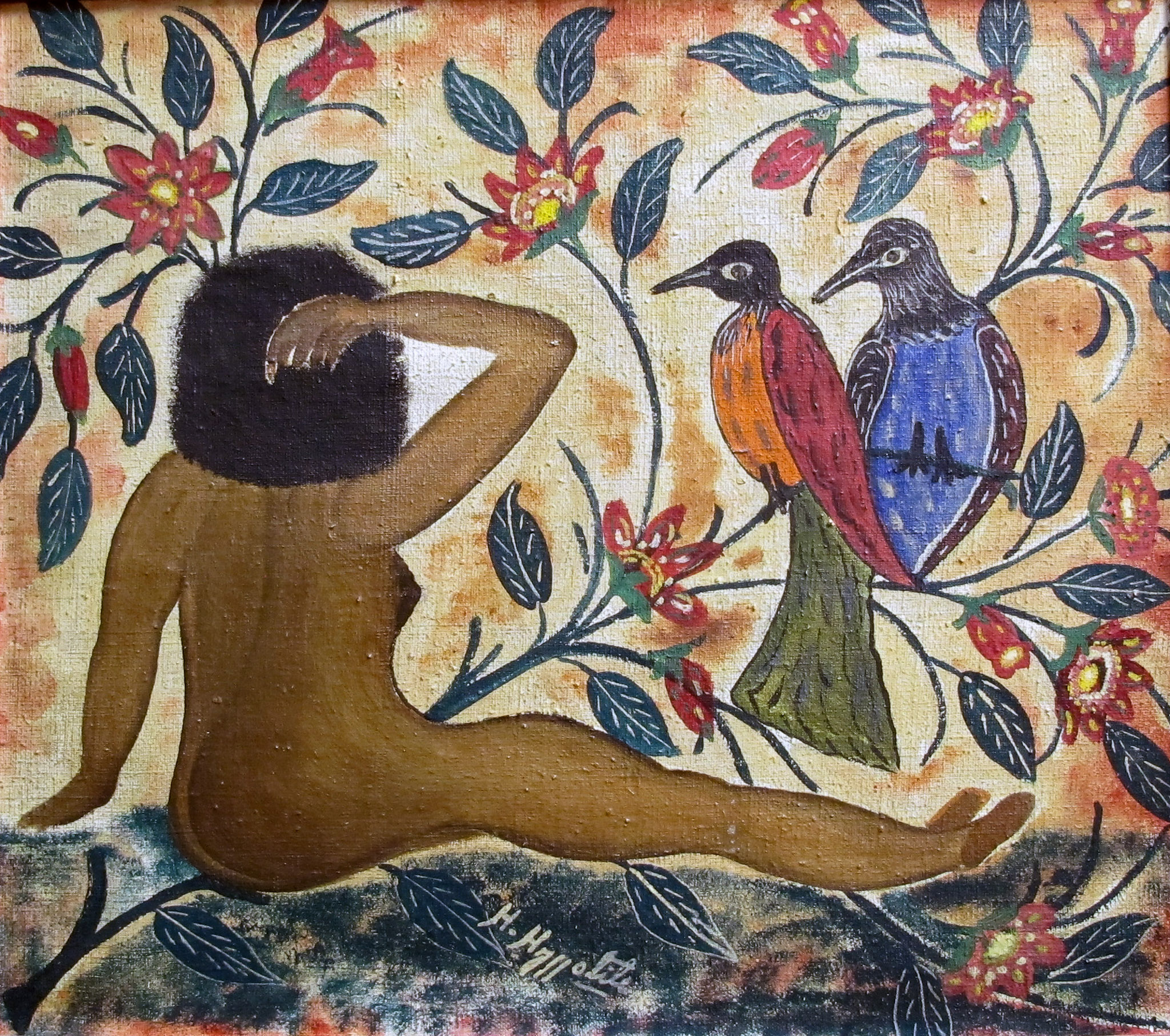 Femme nue avec oiseaux, 1946 