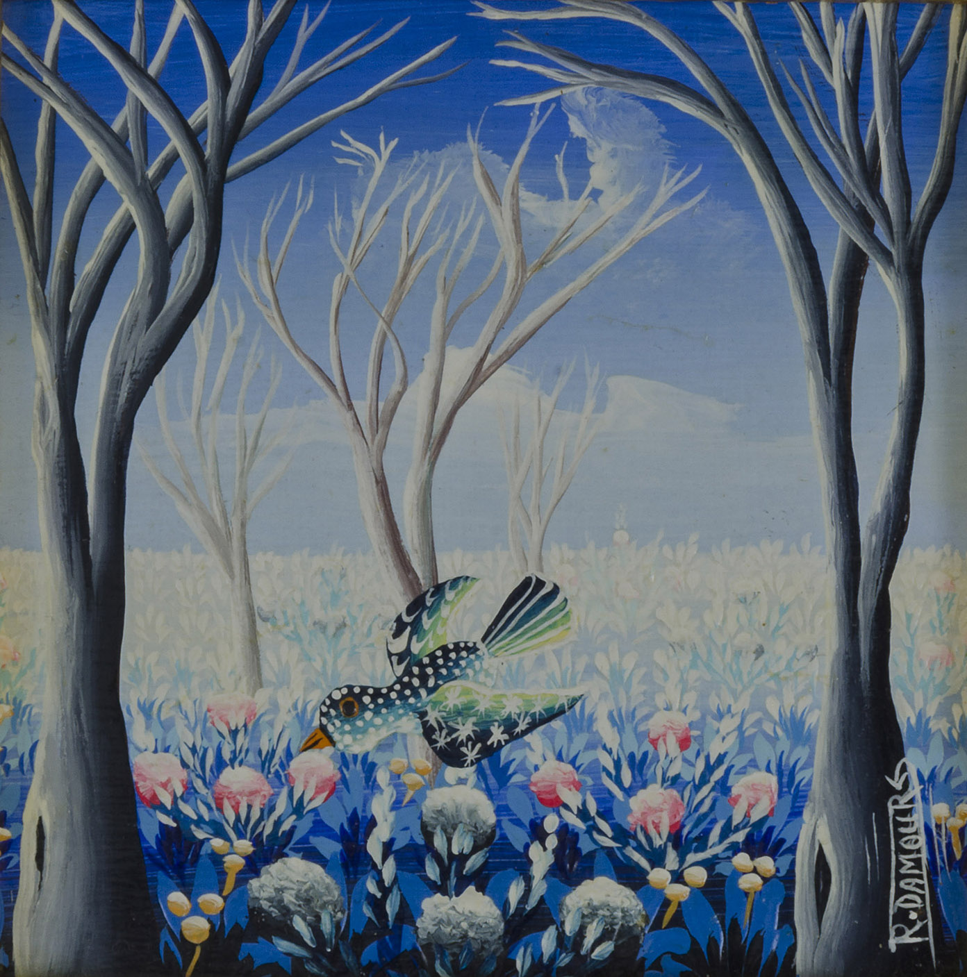 Untitled (Bird, trees, flowers)
