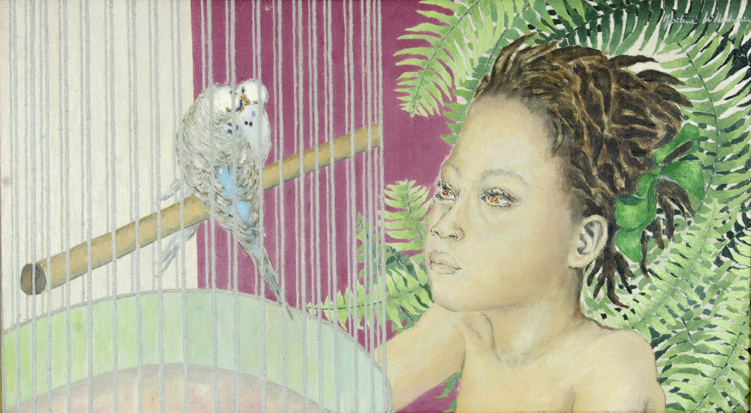 A Bird in a Cage and a Young Girl's Gaze