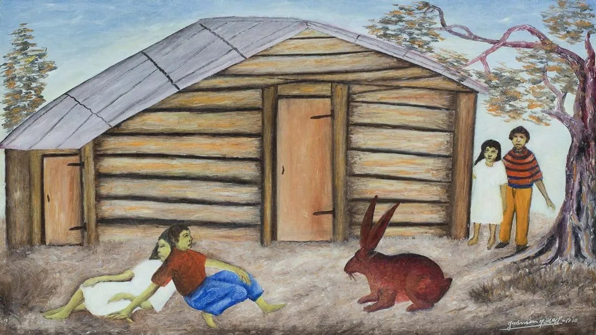 Couples with Large Red Rabbit, 1970