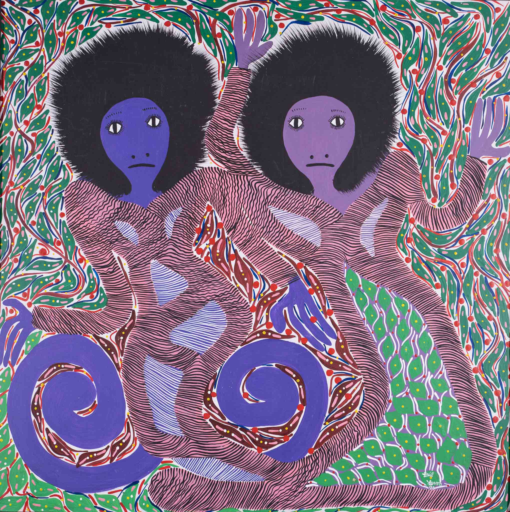 Two Purple Lwas, 1990