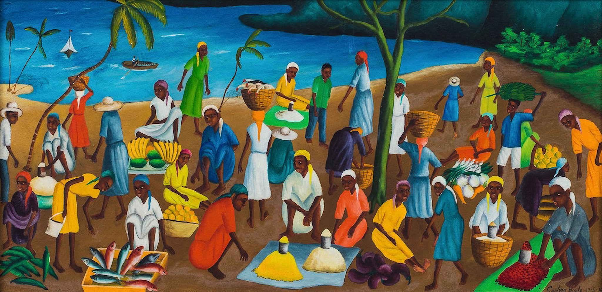 Market by the sea, 1963